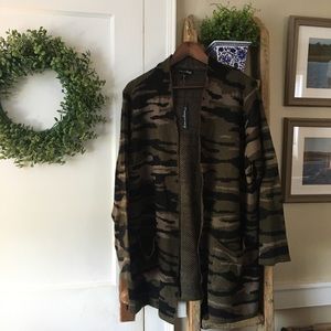 NWT Long Cardigan - Camo - 2X